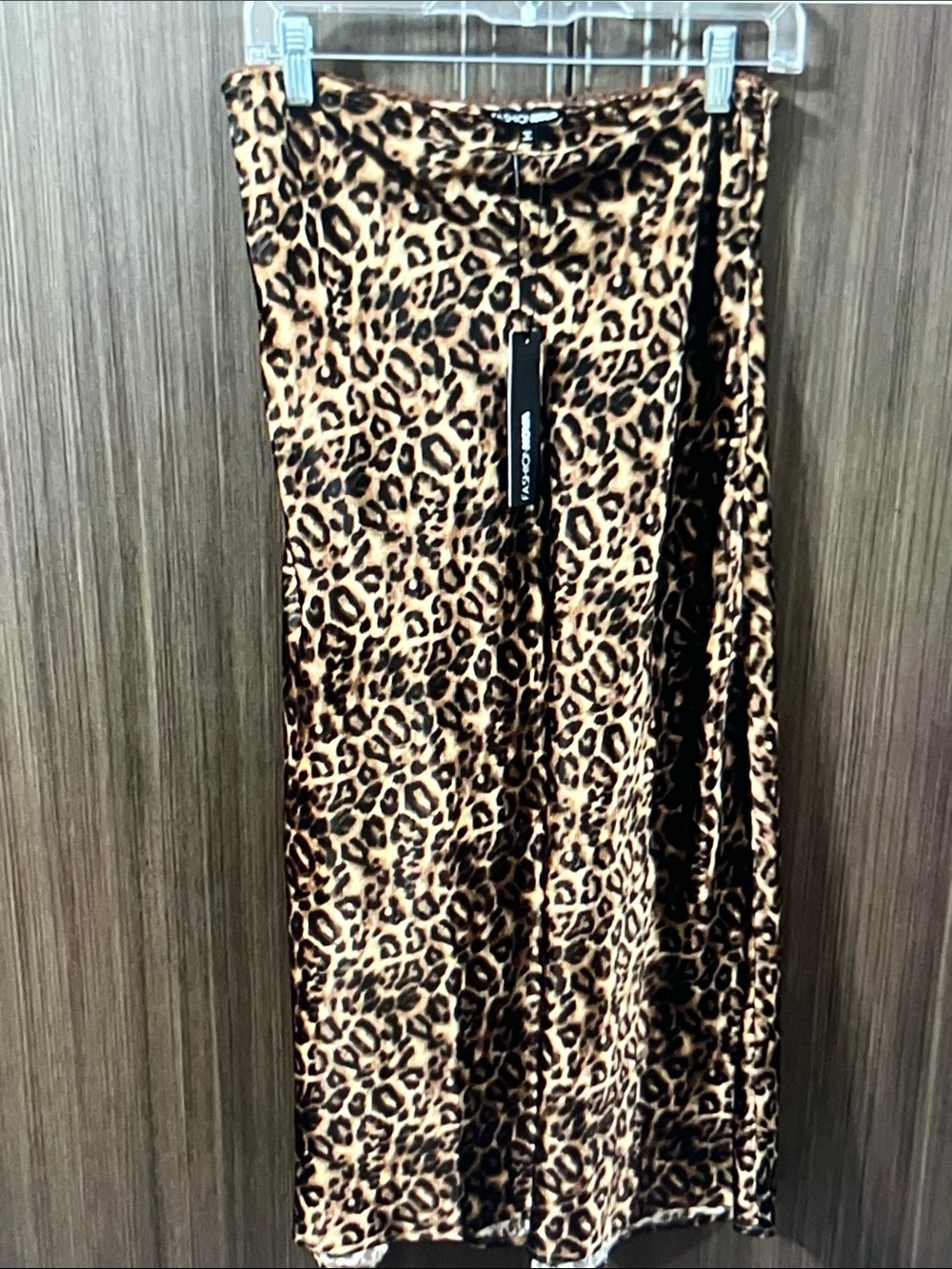 Fashion Nova Leopard Print Maxi Skirt - Brown and Black